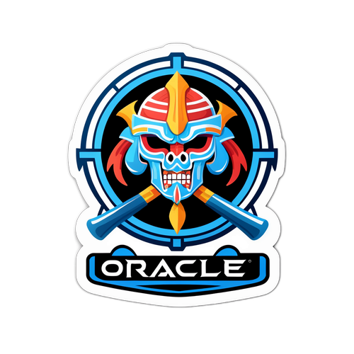 甲骨文与第十五届全国运动会结合的贴纸