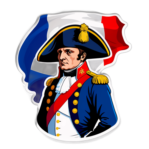 En dramatisk illustration av Napoleon Bonaparte