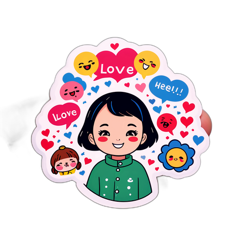 박나래의 유머와 사랑을 전하는 스티커