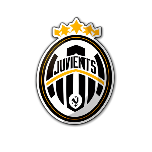 Adesivo Minimalista del Logo della Juventus