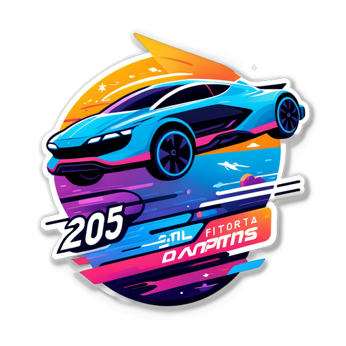 Stiker Futuristik Tahun 2025