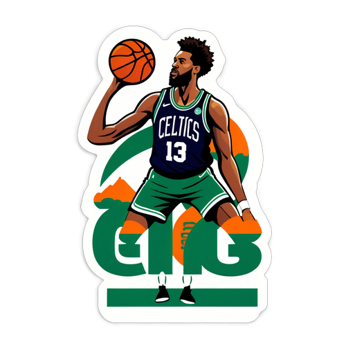 Autocollant de l'affrontement emblématique entre les Celtics et les Knicks