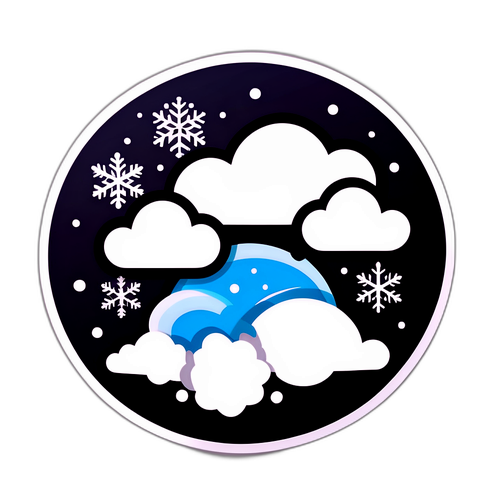 Nálepka s Grafickou Reprezentací Počasí - Sníh