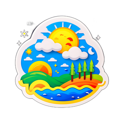 Stiker Lanskap Ceria