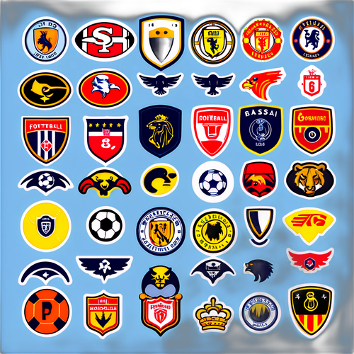 สติกเกอร์บราเซียที่มีสัญลักษณ์และโลโก้ของทีมฟุตบอล