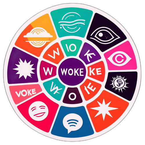 Synonymer för "Woke" Klistermärke
