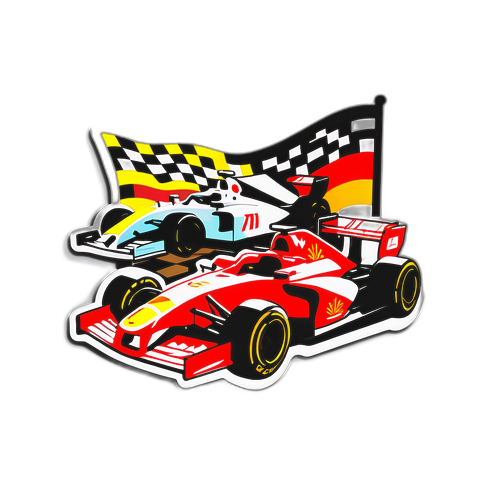 Naklejka tematyczna filmów F1 z elementami wyścigowymi