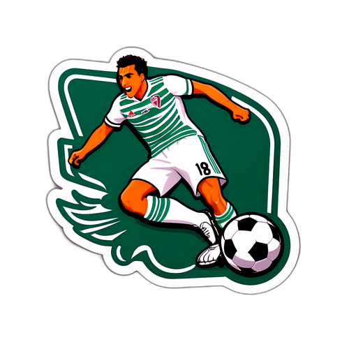 Action-Packed Soccer Goal Celebration Sticker