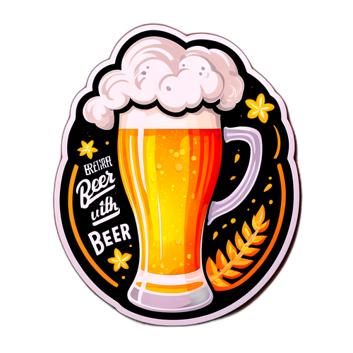 สติ๊กเกอร์เบียร์ในอากาศร้อน