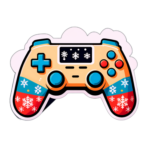 Vintage Gaming Controller na may Snowflake