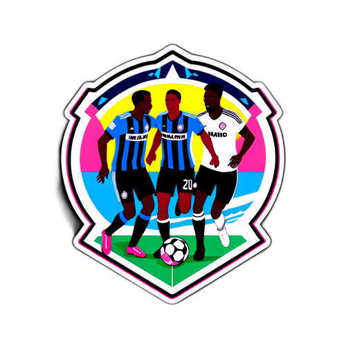 Ilustrace fotbalového střetnutí mezi Inter Miami a Whitecaps