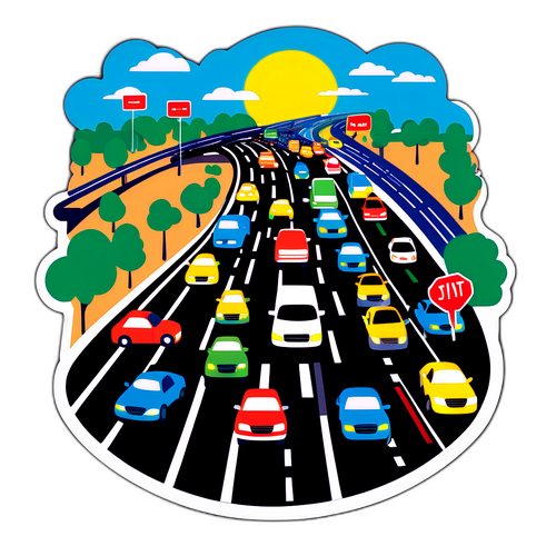 拥堵的高速公路