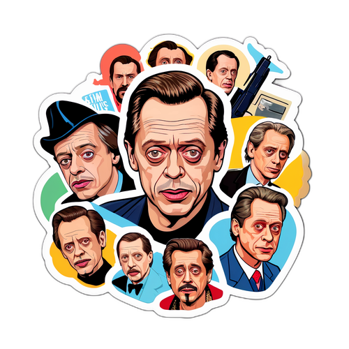 Sticker van Steve Buscemi in Verschillende Rollen