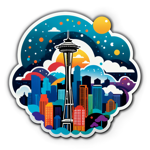 Seattle Dreams: A Whimsical Skyline Celebration