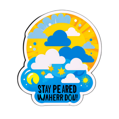 Stiker Tema Cuaca: Hari Cerah