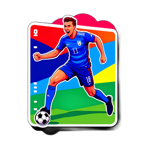 Autocollant Edon Zhegrova célébrant un but