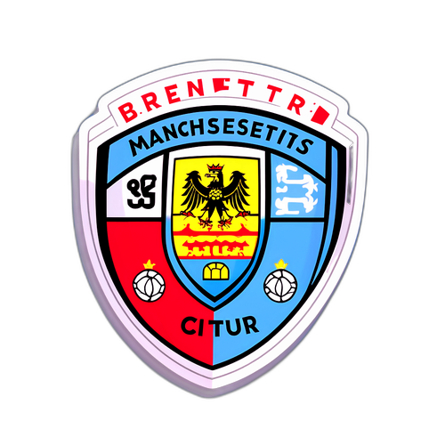 Nhãn dán rực rỡ thể hiện sự đối đầu giữa Manchester City và Brentford