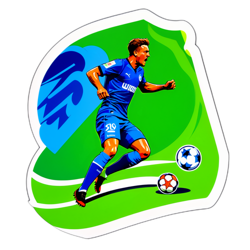 Actionfyldt scene fra kampen mellem Wolfsburg og Hoffenheim