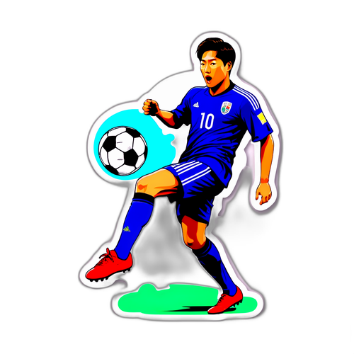 축구공을 차는 김진규 스티커