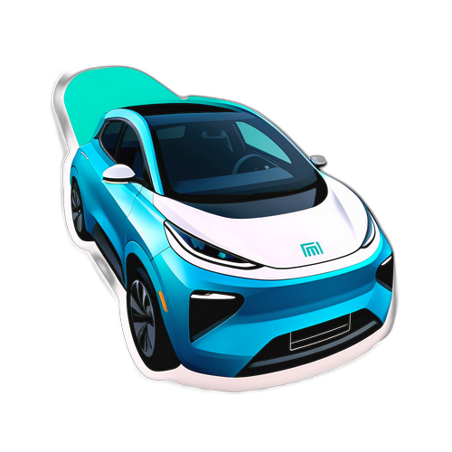 Sticker van de Xiaomi SU7 elektrische auto