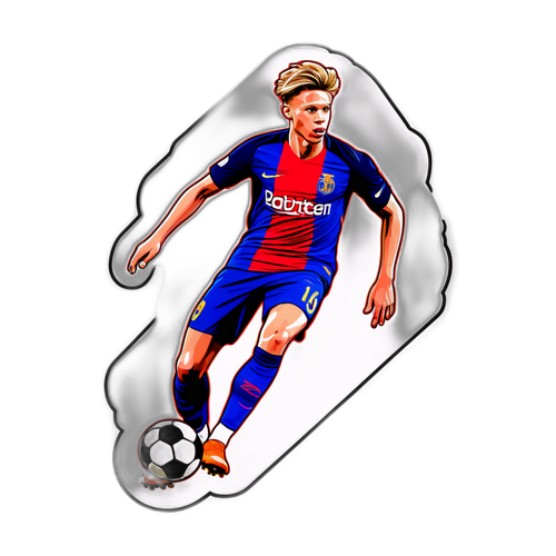 Frenkie de Jong driblând la fotbal