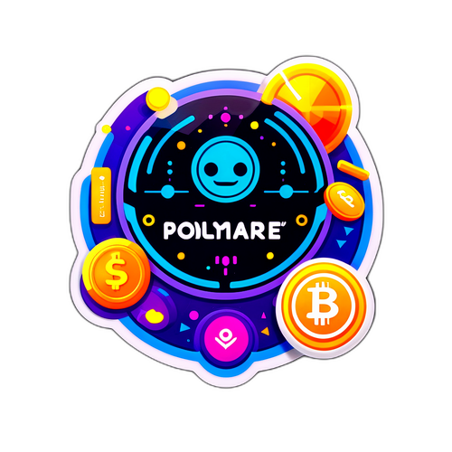 Futuristisk klistermärke för Polymarket