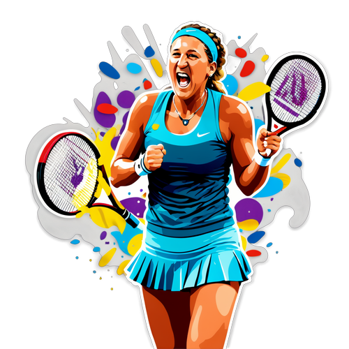 Adesivo vibrante di Azarenka in festa