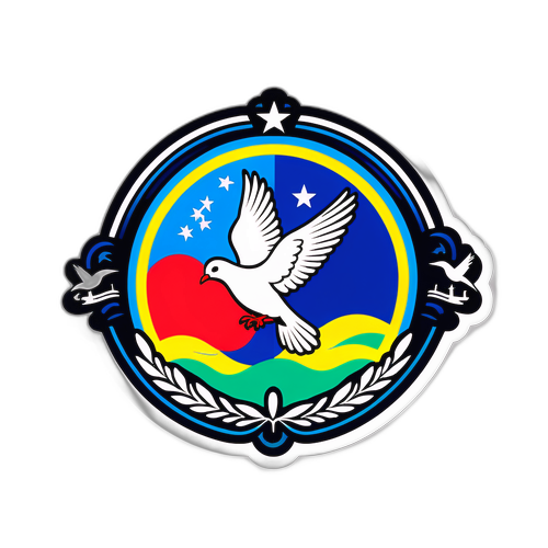 復興日和平鴿與國旗設計