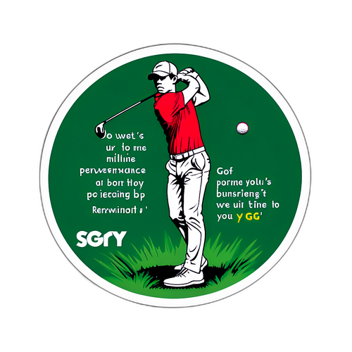 Rory McIlroy Inspirerende Golf Sticker