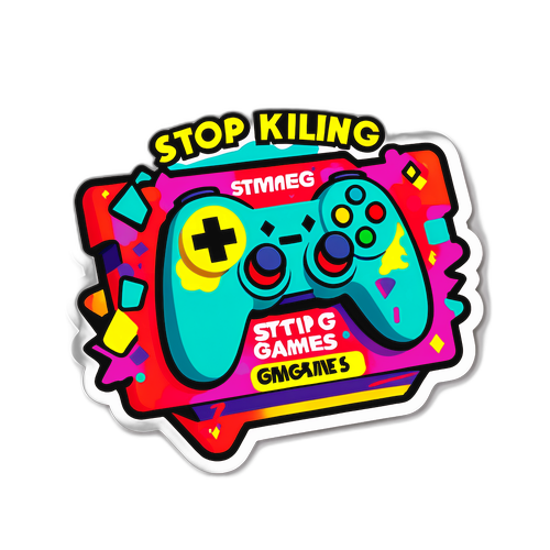 Sticker Console Permainan Berwarna
