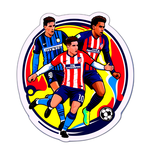 Intensiv Fodboldkamp mellem Atlético Madrid og Inter
