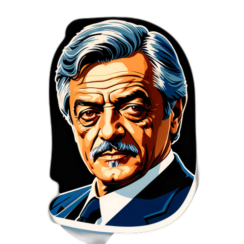 Adesivo in Stile Poster Cinematografico Retro di Giancarlo Giannini