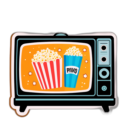 Retro TV med Popcorn