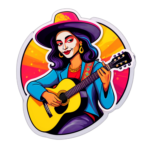 Retrato estilizado de La Mona Jiménez