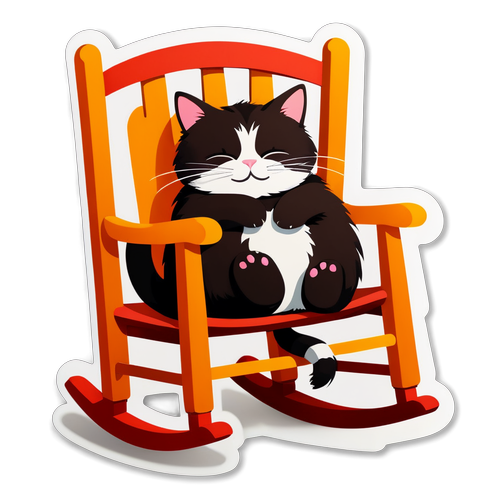 搖椅上的小憩貓