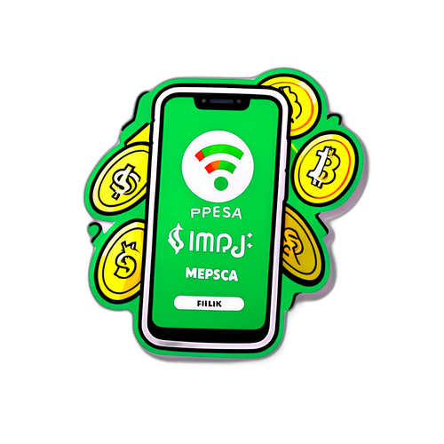 Simu yenye M-Pesa na Alama za Pesa