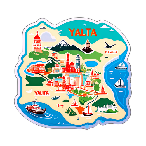 Mappa stilizzata di Yalta