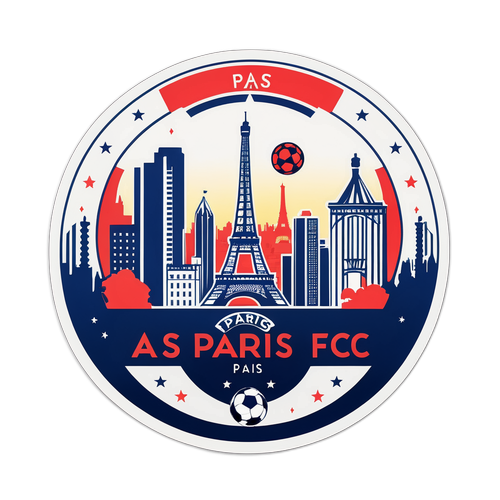 Reka Bentuk Menarik untuk Perlawanan PSG vs Paris FC dengan Latar Belakang Skyline Paris