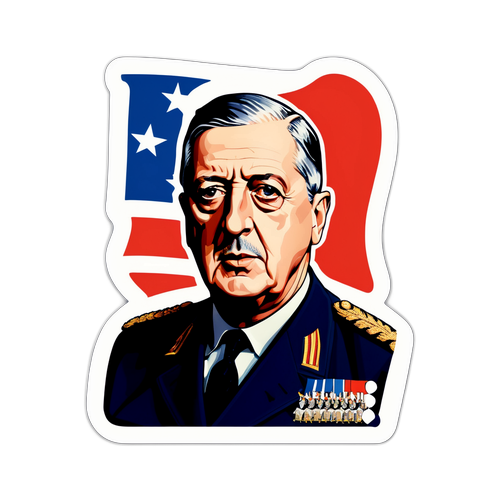 Charles de Gaulle Aufkleber