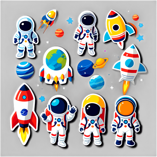 Space Exploration Sticker Set