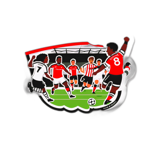 Scenă dintr-un meci de fotbal între Fulham și Brentford