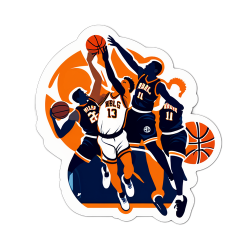 Adesivo Representando o NBB