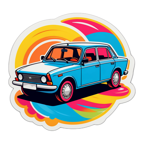 Стикер с Ладой Азимут