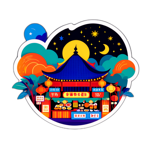 台灣夜市的動態圖案