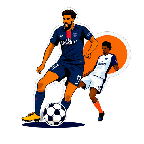 Montpellier játékos és PSG védő dribbling