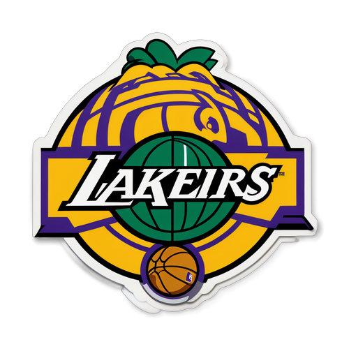 Adesivo dos Lakers e Celtics