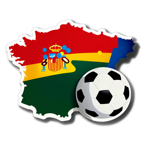 ¡El Impactante Sticker que Une el Pasado de Francia y España con el Futbol en el Corazón!