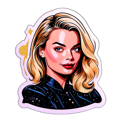 Chic Sticker of Margot Robbie