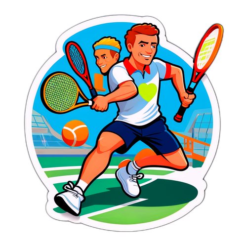Tennis Uitdaging Sticker