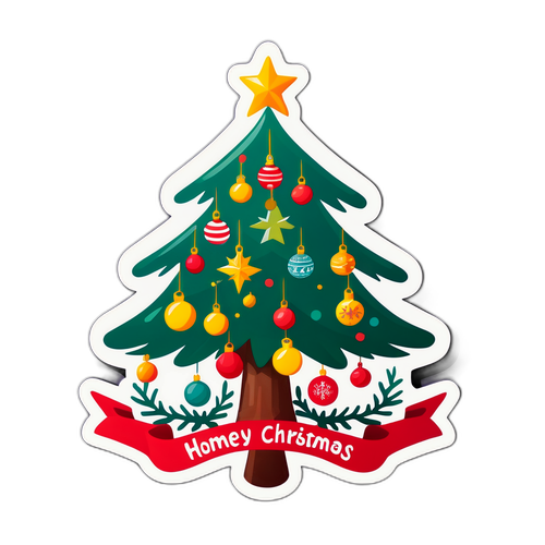 Brad de Crăciun cu tematica "Home Alone 2"